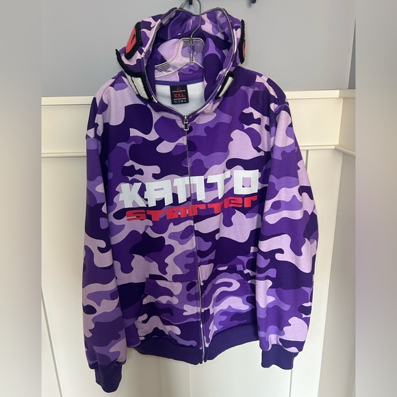Kanto Starter Gengar purple camo full zip with velcro face - Picture 9 of 9